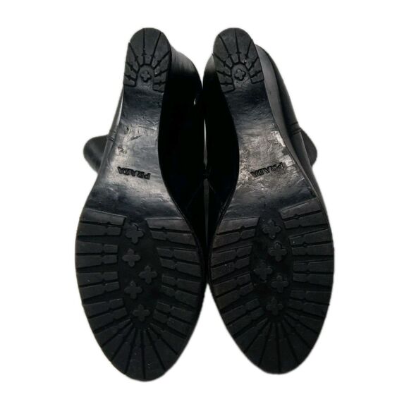 Prada Black Leather Wedge Boots Women's Size 36 | US 6 - Picture 10 of 15